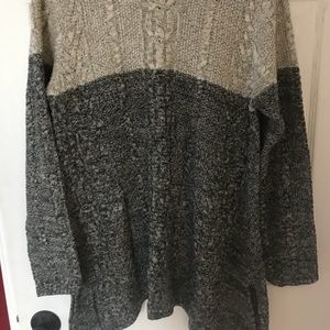 Grey and cream sweater. Loose fit.